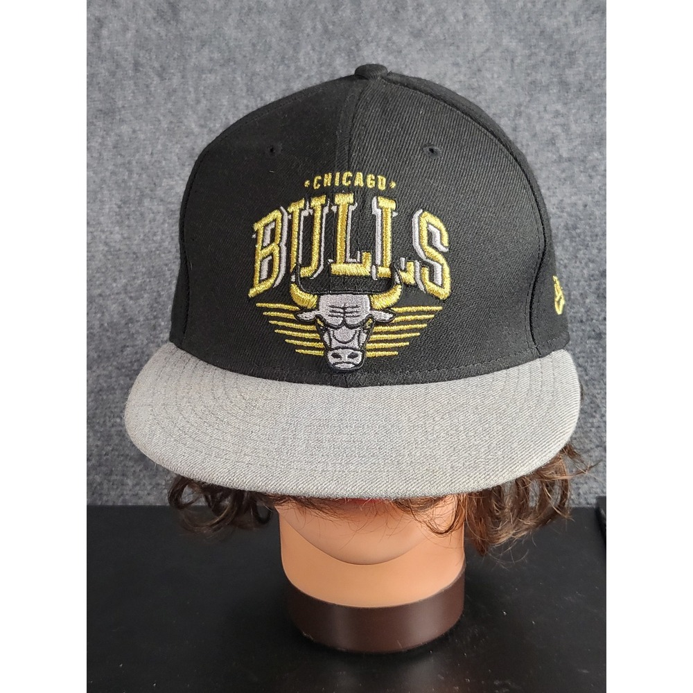 Chicago Bulls New Era NBA Hat Snapback 9FIFTY Cap Gold‎ Black OSFM Basketball